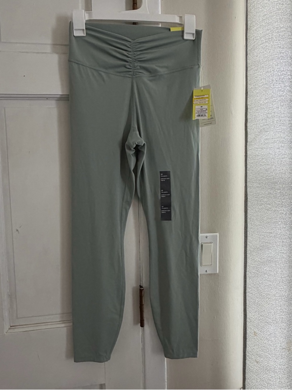 all in motion Sage Green Ruched High-Waist Leggings